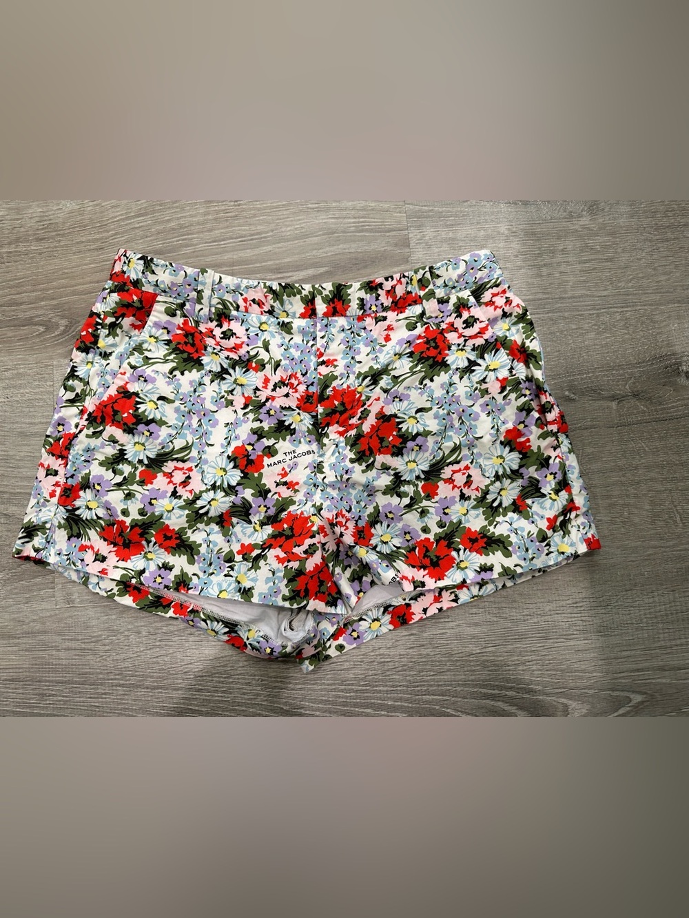 Marc Jacobs White Floral Print Shorts